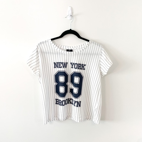 Jacqueline De Young Striped Baseball Tee Size Medium - Picture 5 of 12